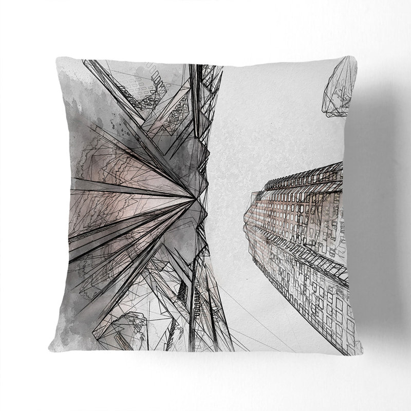Abstract Square Cushion, 55cm H x 55cm W x 20cm D