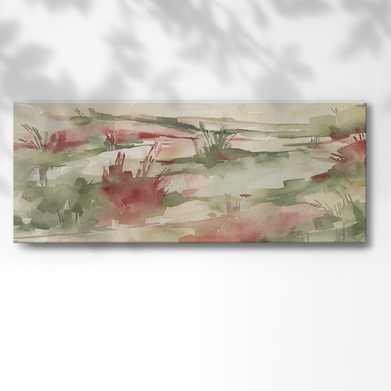 Rust Grasslands Ii sur impression sur toile, H 24 po x l 60 po x P 1,5 po