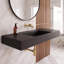 Lavabo de salle de bain mural 48 "avec bonde dissimulée pour robinets muraux Juniper - Noir-348364912