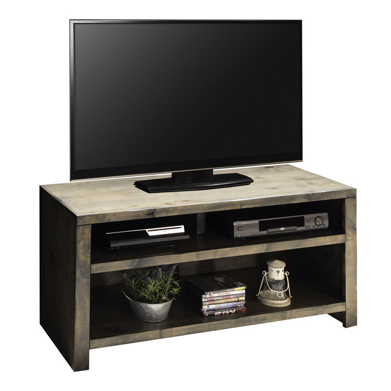 Table rustique de 48 po pour téléviseur de 55 po ou moins, sans assemblage, aulne noueux assemblé