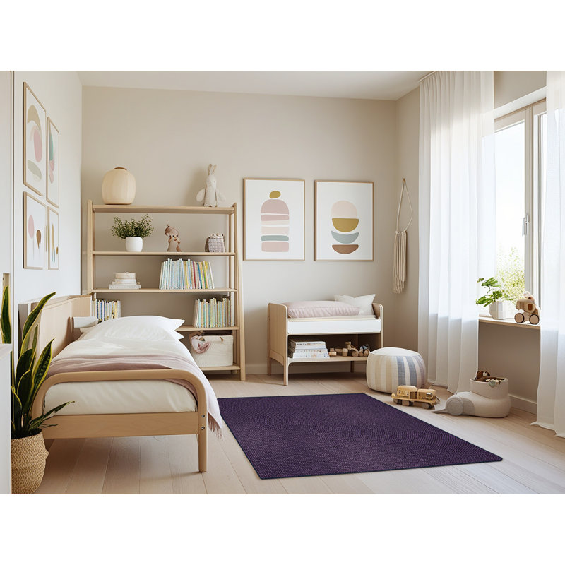 Tapis mauve en laine, Rectangle 3 pi x 5 pi