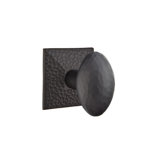 Privacy Hammered Egg Knob with Hammered Rose