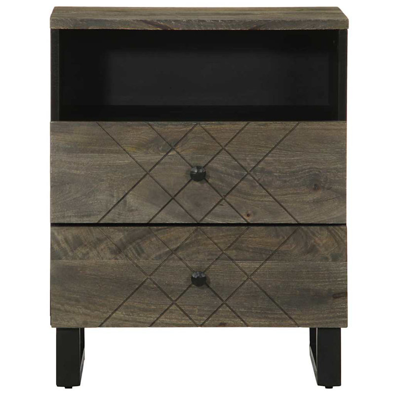 Alnisha 50cm W Metal Bedside Table