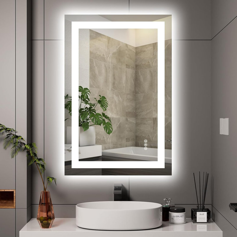 Miroir de salle de bain à DEL, 36 po x 24 po