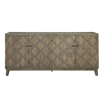 Chian 74" Wide Sideboard, Distressed Gray Brown by Bungalow Rose