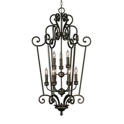 Luminaire suspendu unique à 9 lumières Anaeli