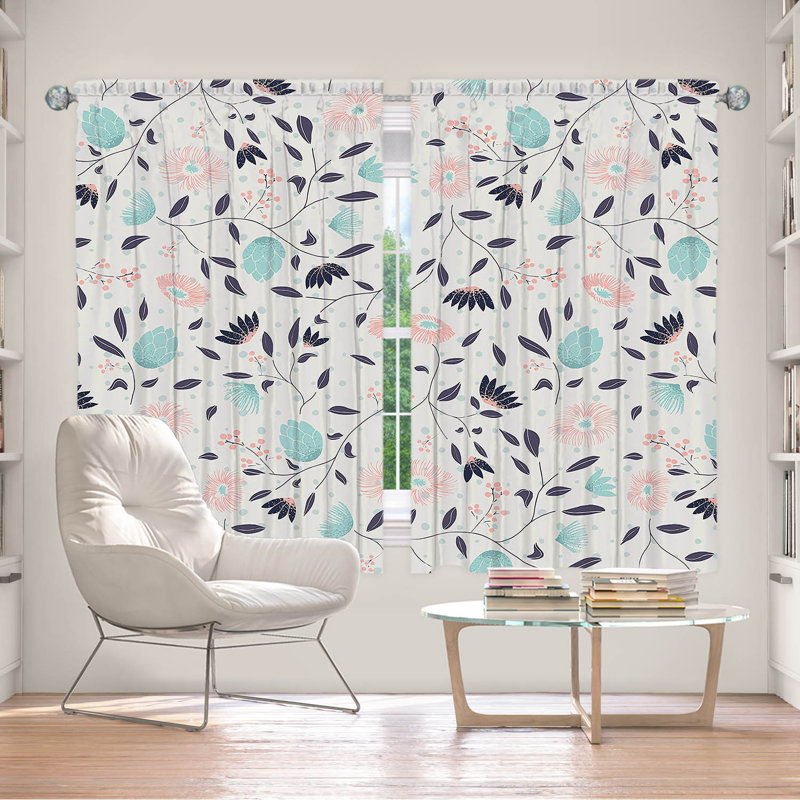 Paire de rideaux obscurcissant en polyester Eirny, L 40 po x L 52 po