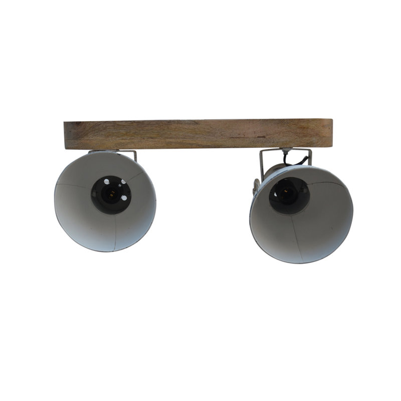 Palmerston 2-Light Directional & Spotlight, Blanc crème, H 12 po x l 8 po x P 7 po