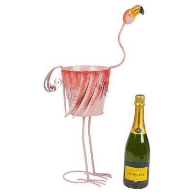 Caelynn Metal Flamingo Ice Bucket