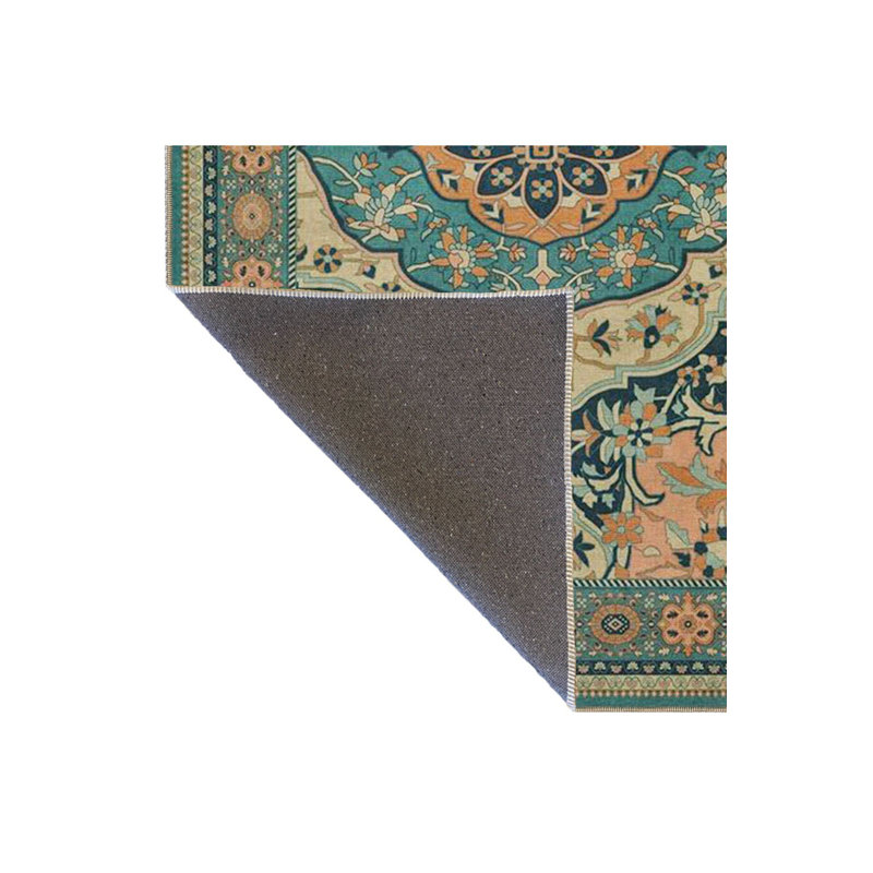Tapis traditionnel lavable noir, Sous-tapis carré 3 pi 3 po inclus