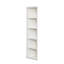 Ensemble de 2 grandes bibliothèques triangulaires à côtés de 75,25 po, ensemble de deux bibliothèques à 5 niveaux et blanc, vendu avec des armoires jumelées