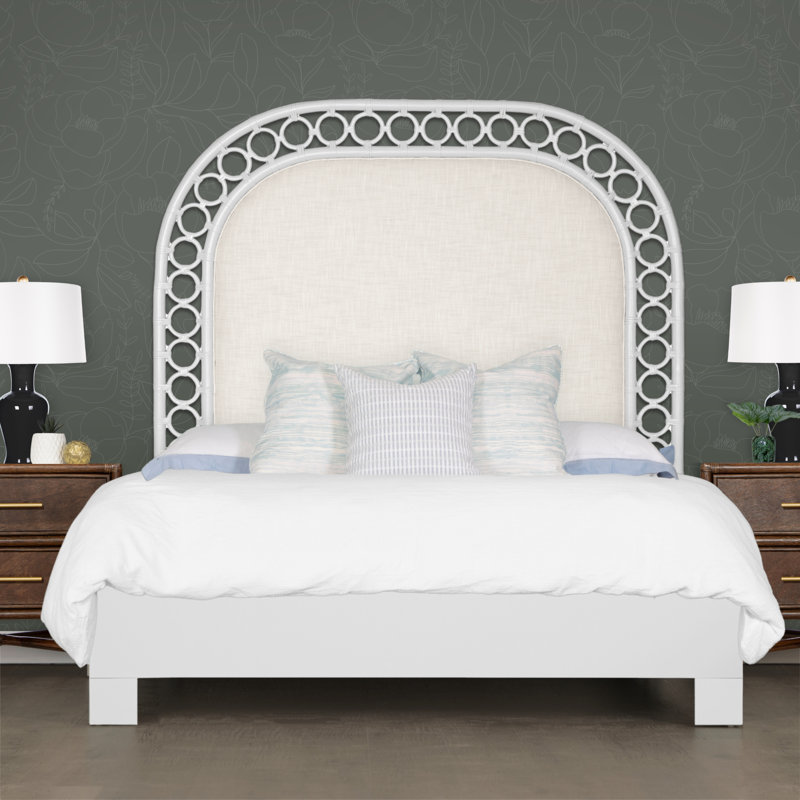 Lit plateforme Solana, Bleu clair, Lit simple