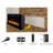Alice 50 Inches Recessed Electric Fireplace, Flush Mounted for 2 X 6 Stud, Log Set & Crystal, 1500W Heater, Remote Control, Black-1630825742