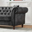 Canapé Chesterfield en tissu 2 places avec accoudoirs roulés High-Tech Chesterfield
