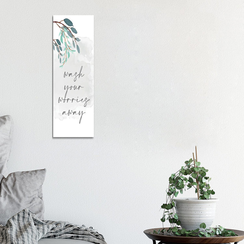 Wash Your I 1 Piece Wrapped Canvas Panoramic Wall Art, 30.48 cm H x 91.44 cm W x 3.175 cm D