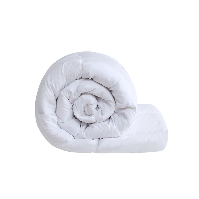 Heavy Warmth Goose Feather and Down Oversize Comforter, White, Twin/Twin XL Comforter