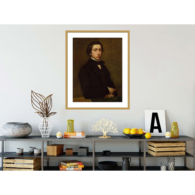 Autoportrait par Edgar Degas - Impression sur toile, H 41,29 po x l 33,5 po