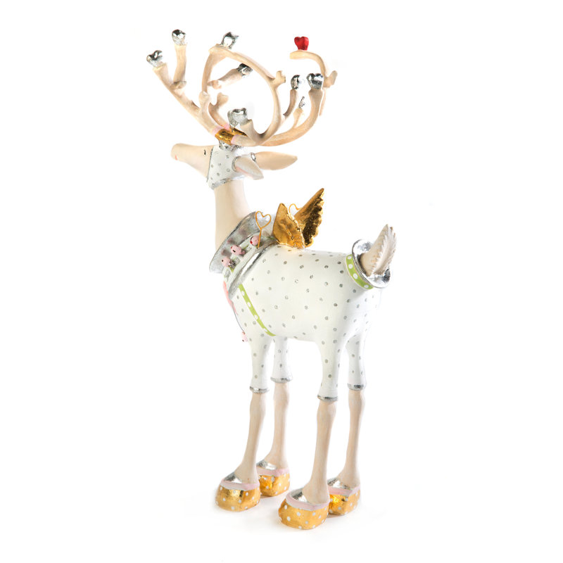 Patience Brewster Moonbeam Cupid Reindeer Figure