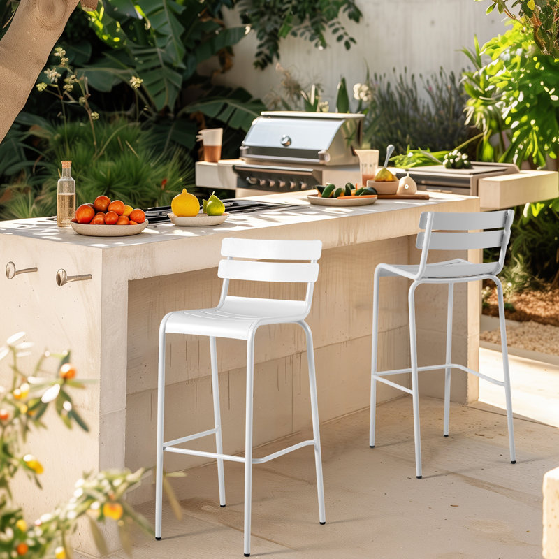 Tabouret d'extérieur 31,4, Blanc