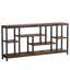 Console industrielle extra longue 70,9 po, canapé à 3 niveaux derrière le canapé avec tablettes de rangement, table d'appoint étroite pour le couloir d'entrée dans le salon, brun rustique
