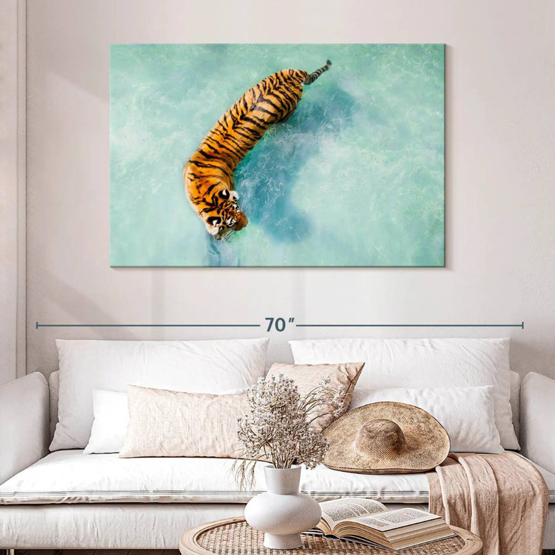 Brampt Pool Tiger, 32" H x 48" W