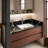 21.25" Black Quartz Stone Vanity Top Side Splash