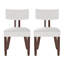 Chaises de salle à manger latérales rembourrées de 18 po de hauteur H 18 po avec pieds en bois massif brun-1694100217-1688791775-1695846178