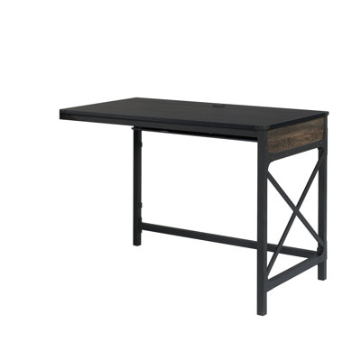 Bureau de retour 42 po avec espace de travail élargi (tabourets non inclus)