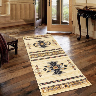 Cream Polypropylene Floor Rug, 7 Ft. 10 In. X 3 In., Design Area Cream,