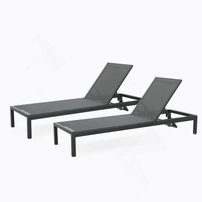Comfortable And Durable Cape Coral Chaise Lounge Set Of Two With Adjustable Backrest And Mobility Wheels For Poolside And Patio Relaxation
