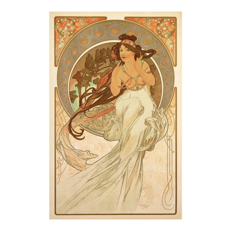 The Arts: Music (1898) par Alphonse Mucha - Estampe numérique, H 20 po x l 16 po