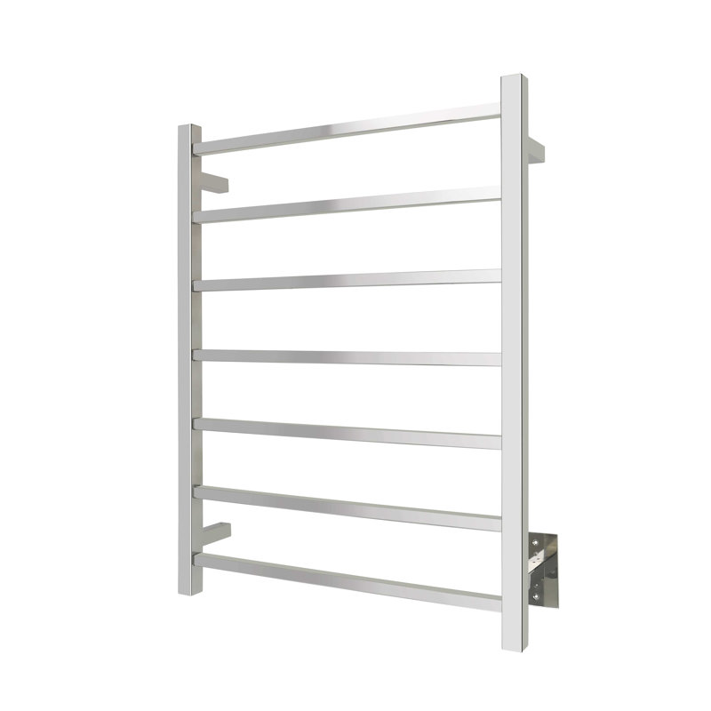 Polished Stainless Steel Wall Mounted 7-Bar Towel Warmer