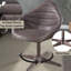 Fauteuil d'appoint en cuir ébène - pivotant, sensation luxueuse avec rotation stable et tendance