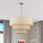 Ashani 8 Light Antique Gold Leaf Large Pendant Chandelier