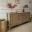 Buffet en bois de frêne massif 62,99 ", armoire de rangement multi-usage pour salon et chambre à coucher