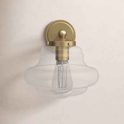 Marah Single Light Glass Dimmable Armed Sconce