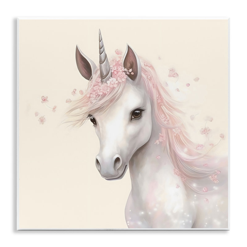 Plaque murale Fairy Unicorn Soft Petals, design by Creative Studio