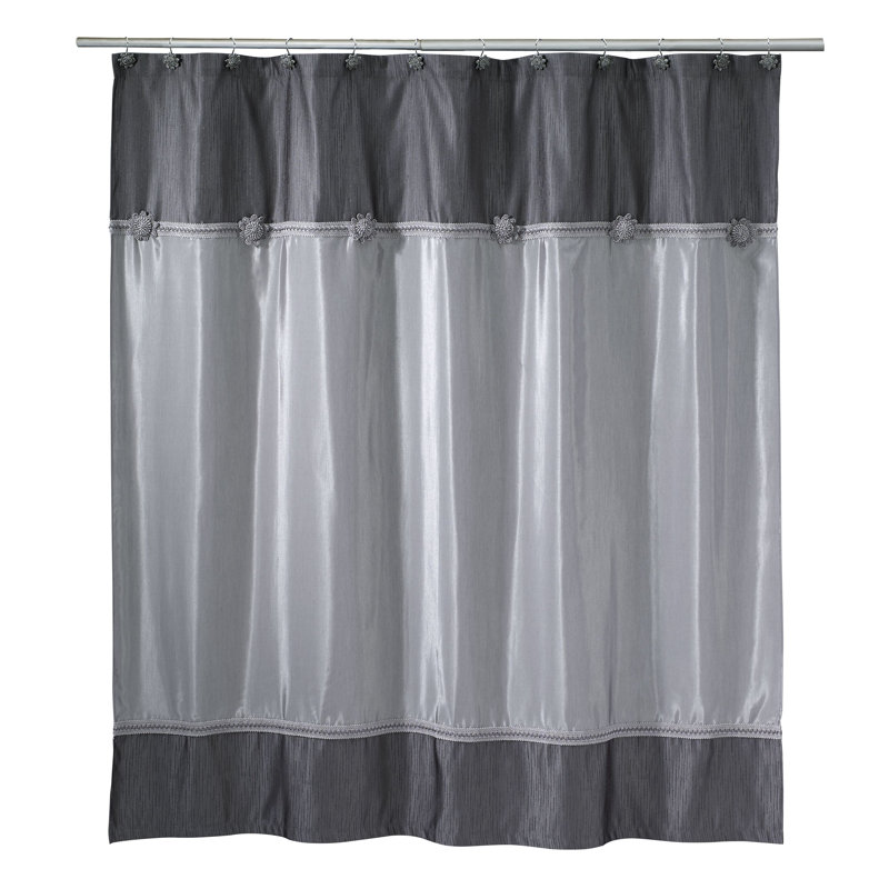 Granite Braided Medallion Resin Shower Curtain Hooks Set