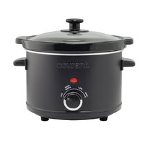 Double Slow Cooker, 2 X 1.25QT Mini Individual Pots with Adjustable Temp,  Dishwasher Safe, Portable Buffet Server and Warmer, Safe Ceramic Pots 