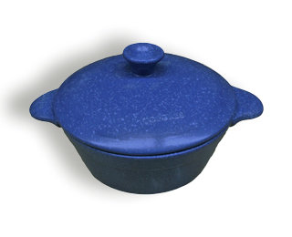 Symple Stuff Round, Blue Stone, 9.5cm H x 23cm W x 23cm D