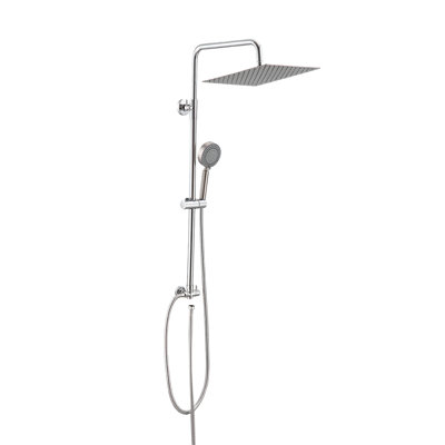 Chrome-Plated Bathroom Shower Riser Rail Kit