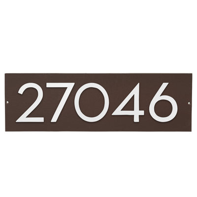 Plaque d'adresse horizontale flottante 4 po (5 chiffres)