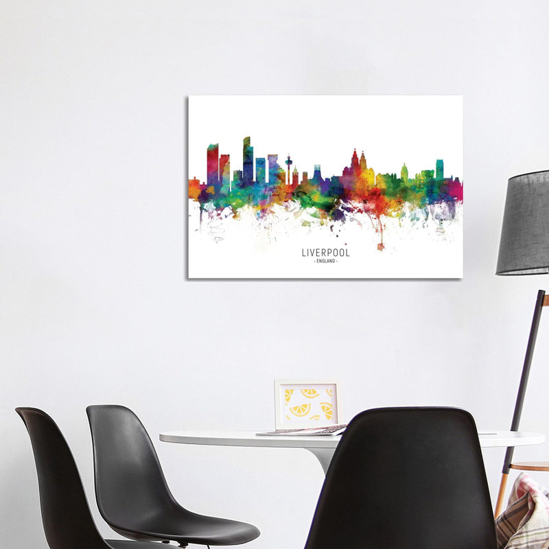 Liverpool England Skyline by Michael Tompsett - Wrapped Canvas Print, 101.6 cm H x 66.04 cm W x 1.91 cm D