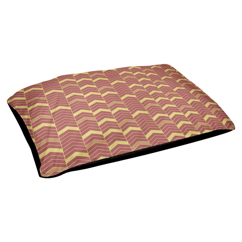 Coussin d'extérieur pour chien Chelan, Moyen (l 40 po x P 6,5 po x H 30 po), Rouge/jaune