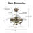36 Inch Modern Retractable Chandelier Ceiling Fan With Lights And Remote, Silent DC Motor LED Dimmable DIY Shade Ceiling Fan-1861073535-1861073532