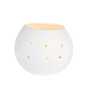 Porcelain Tealight Cup - Lines of Dots