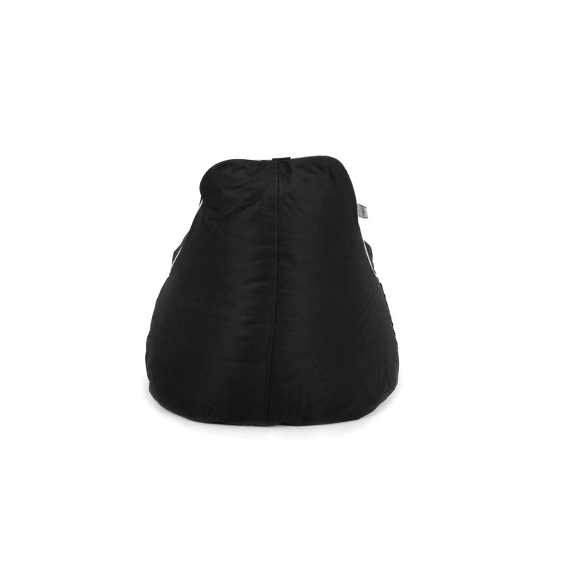 Premium Black Bean Bag Chair, 31.5 x 29.5 x 11.8 inches | 100% Polyester with Waterproof Impertex Fabric | Filled with Recycled Styrofoam Beads for Comfort | Removable Zipped Cover, Perfect for Living Room & Kids' Rooms