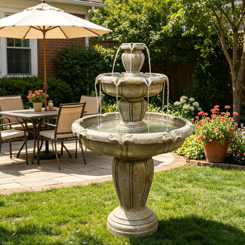 Guban Outdoor Weather Resistant Cascade Fountain