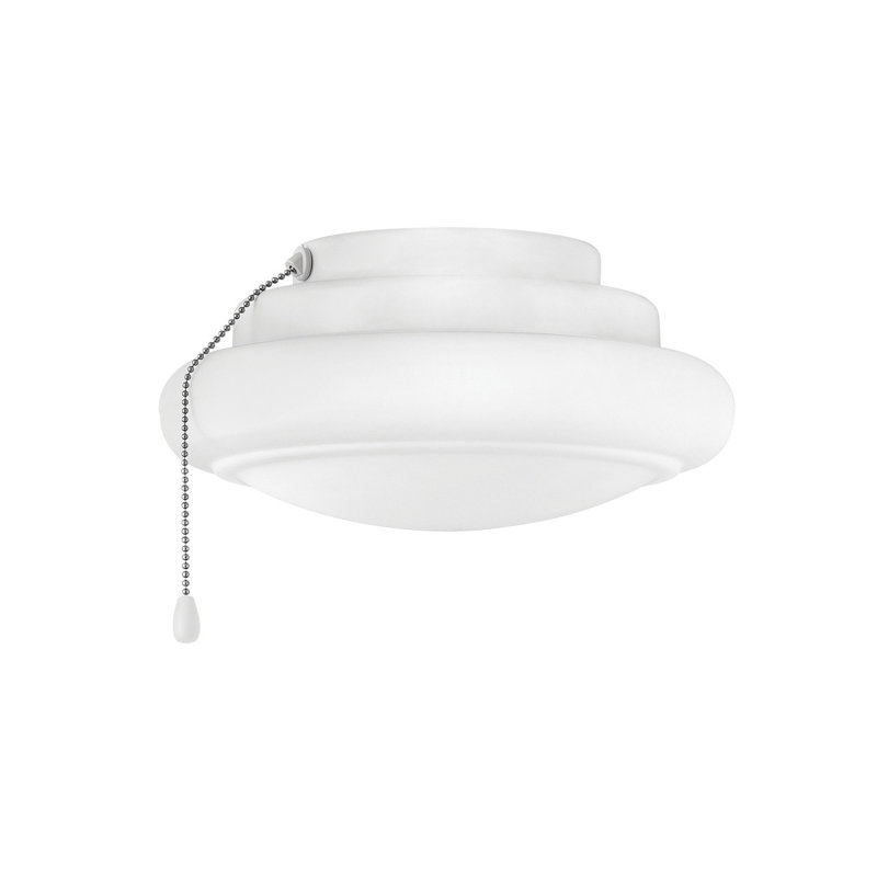 1-Light LED Ceiling Fan Bowl Light Kit, Chalk White