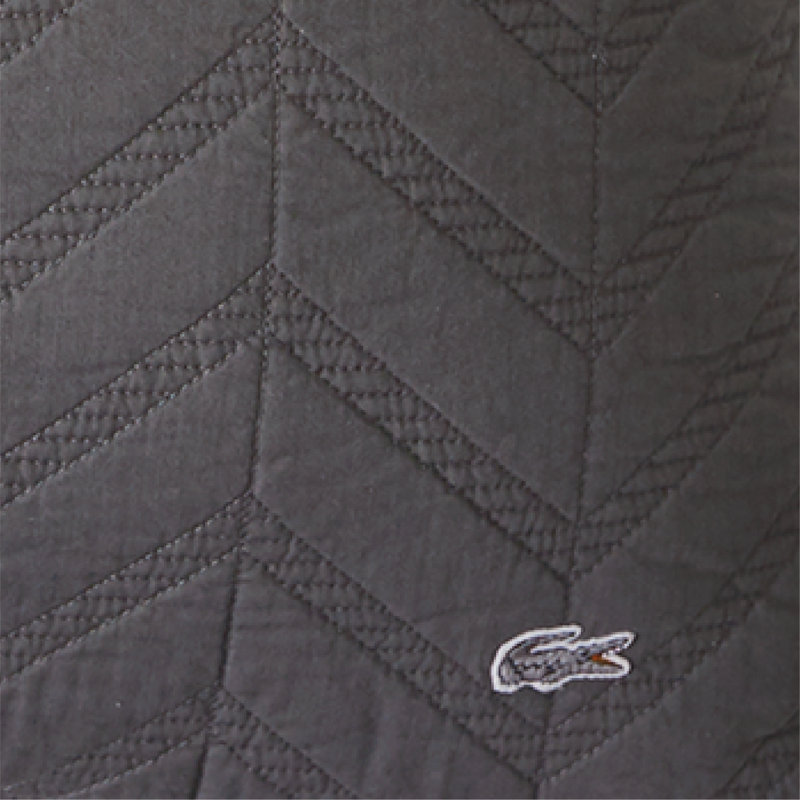Ensemble de courtepointe 100% coton Lacoste, Courtepointe pour lit simple + 1 taie décorative, Gris